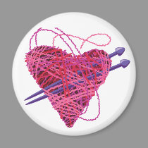 kniting heart magnets
