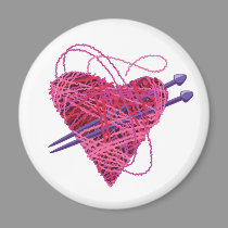 kniting heart magnets