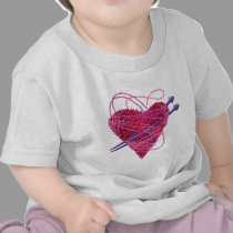 kniting heart t-shirts