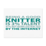 Knitter 3% Talent Post Card