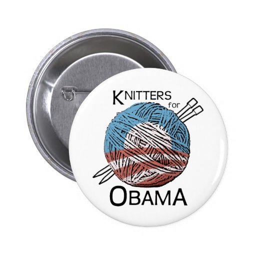 Knitters for Obama Button #1