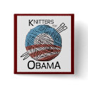 Knitters for Obama Button #3
