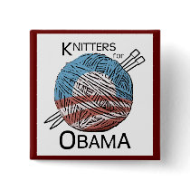 Knitters for Obama Button #3