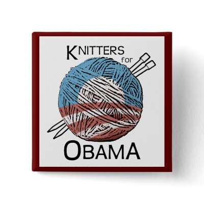Knitters for Obama Button #3 by ObamaKnitter