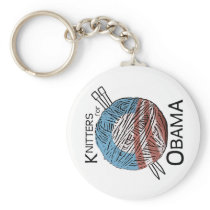 Knitters for Obama Keychain #1
