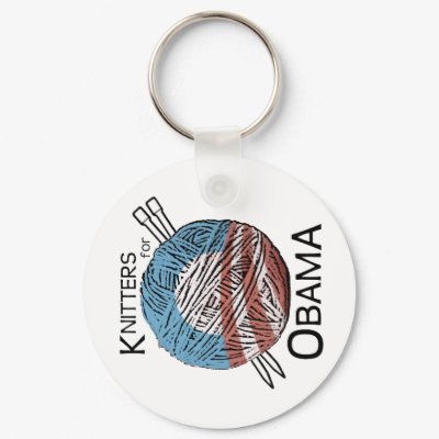 Knitters for Obama Keychain #1 by ObamaKnitter