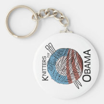 Knitters for Obama Keychain #1