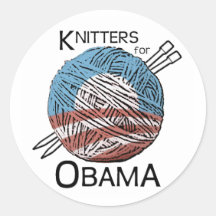 Knitters for Obama Stickers #1