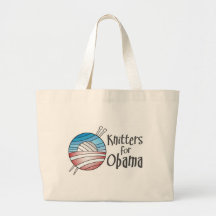 Knitters for Obama, Tote Canvas Bag
