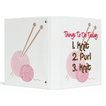Knitters To Do List Binder