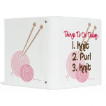 Knitters To Do List Binder