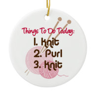 Knitters To Do List Ornament