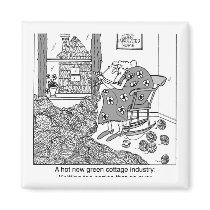 Knitting, a Green Cottage Industry Magnets