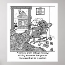 Knitting, a Green Cottage Industry Posters