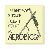 Knitting Aerobics Refrigerator Magnets