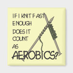 Funny Knitting Aerobics Magnet Funny Knitting Aerobics Magnet