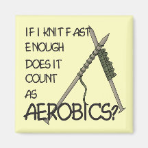 Knitting Aerobics Refrigerator Magnets