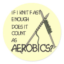 Knitting Aerobics stickers