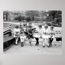 Knitting Bee, early 1900s Poster