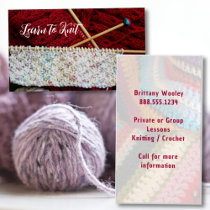 Knitting Business Card business cards
