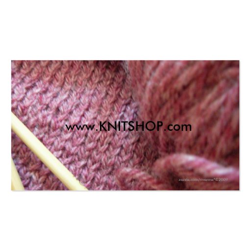 Knitting/ Business Card Template (back side)