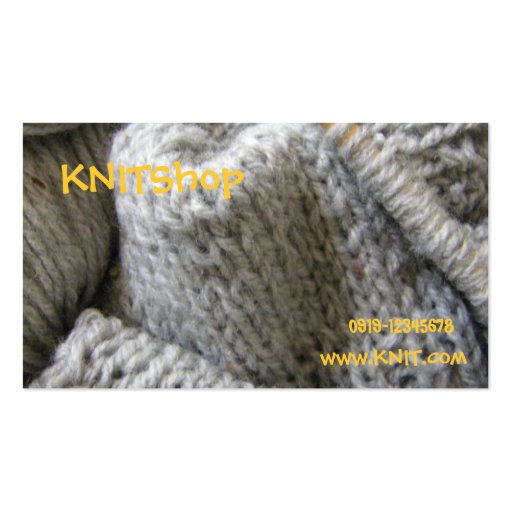 Knitting/ Business Card Templates (front side)