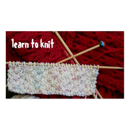 Knitting Business Custom Advertisement Card Business Cards (front side)