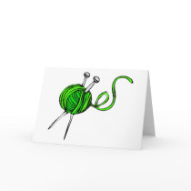 Knitting Greeting Card