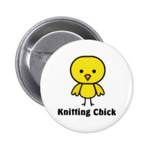 Knitting Chick Buttons