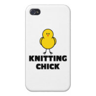 Knitting Chick iPhone 4 Cases