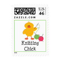 Knitting Chick Stamps