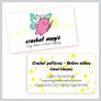 knitting fairy cute monster flying ball of yarn... business card template
