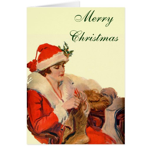 Knitting for Christmas Card Zazzle