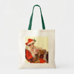 Knitting for Christmas Tote Bag