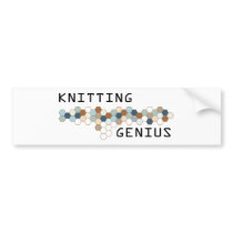 Knitting Genius bumper stickers