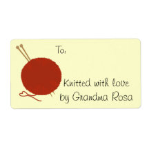 Knitting Gift Avery Label Tag