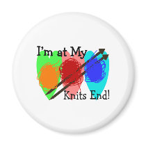 Knitting Gifts for Knitters "I'm at my Knits End" magnets