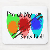 Knitting Gifts for Knitters "I'm at my Knits End" mousepads