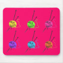 Knitting Goes POP! mousepads by CraftersUnite Knitting Goes POP! mousepads