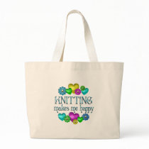 Knitting Happiness Canvas Bag