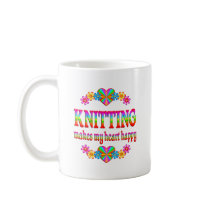 Knitting Heart Happy Mug - Mug