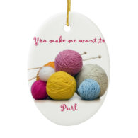 knitting humor ornaments