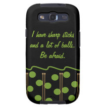 Knitting Humor Samsung Galaxy S3 Phone Case Samsung Galaxy SIII Cover