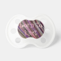 Knitting in Sunset Colours Baby Pacifier