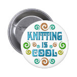 Knitting is Cool Pinback Buttons