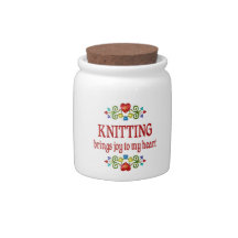 Knitting Joy Candy Jar