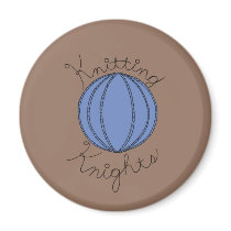 Knitting Knights Logo Magnets