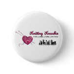Knitting Knoobie Pinback Button