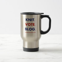 Knitting Liberally Travel Mug by knittingliberally Knitting Liberally Travel Mug