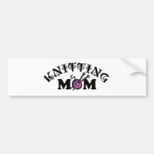 Knitting Mom Bumper Sticker